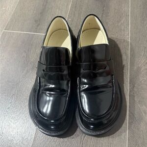 Loewe Black Patent Leather Loafers